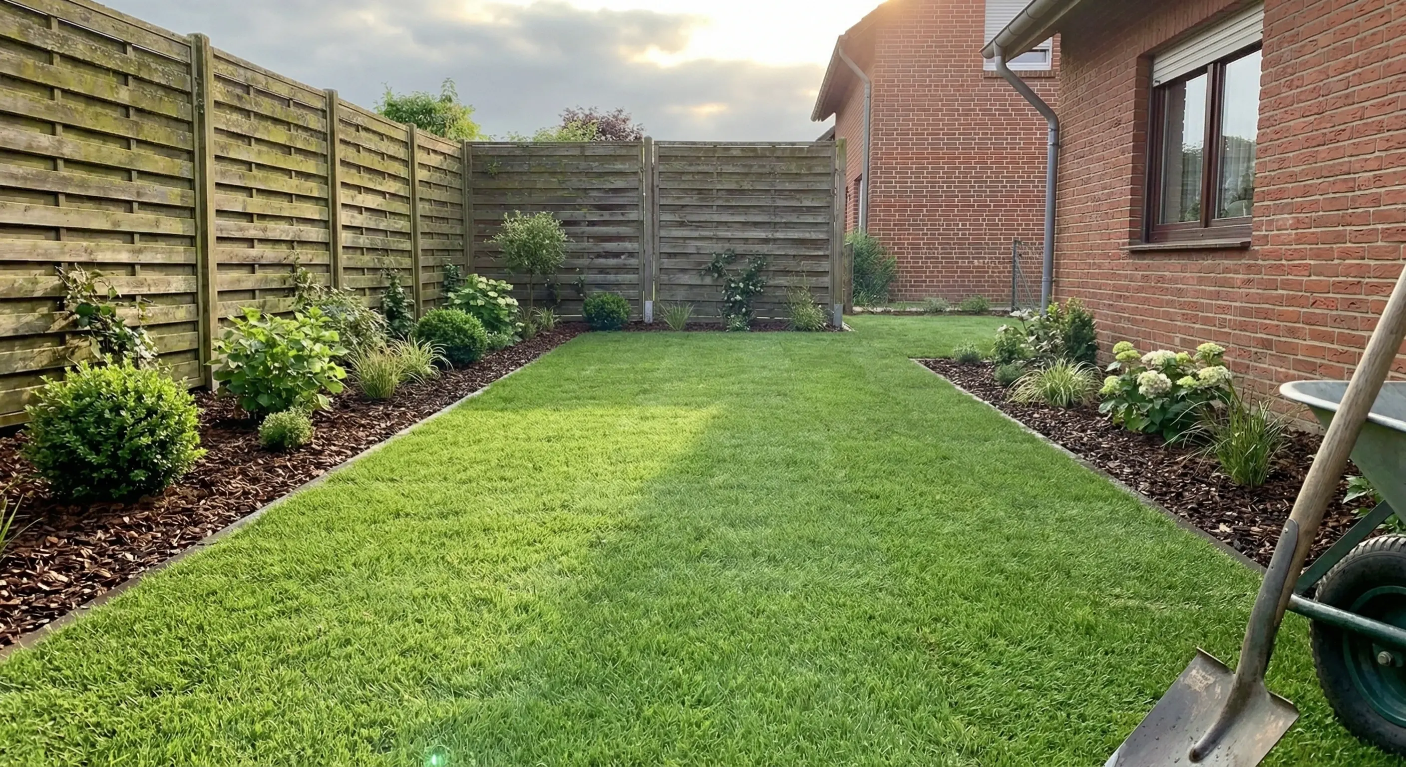 Neu gestalteter Garten